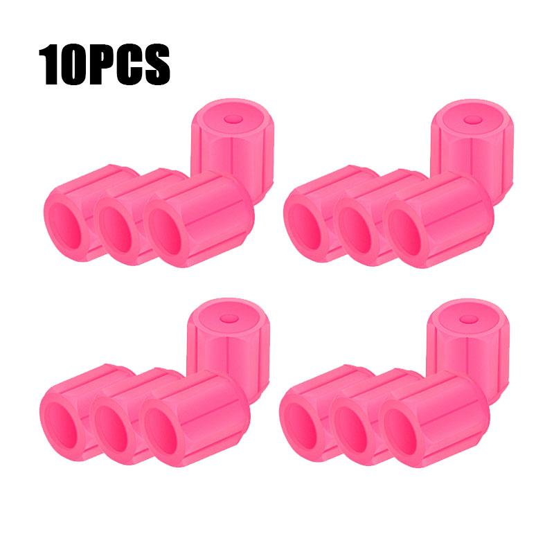 10PCS Luminous Valve Caps Fluorescent Red Night Glowing Car Motorcycle Bicycle Wheel Styling Tyre Hub Universal Cap Decor