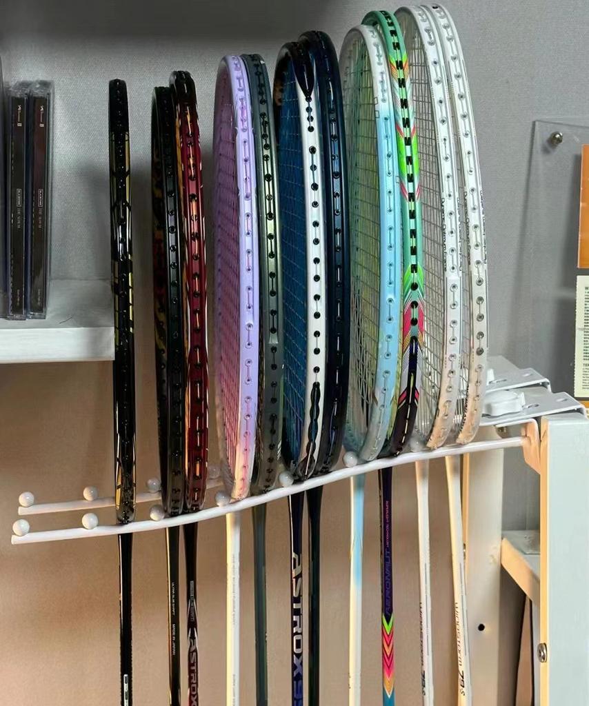 Wall-Mounted Racket Display: Badminton and Tennis Storage Hook