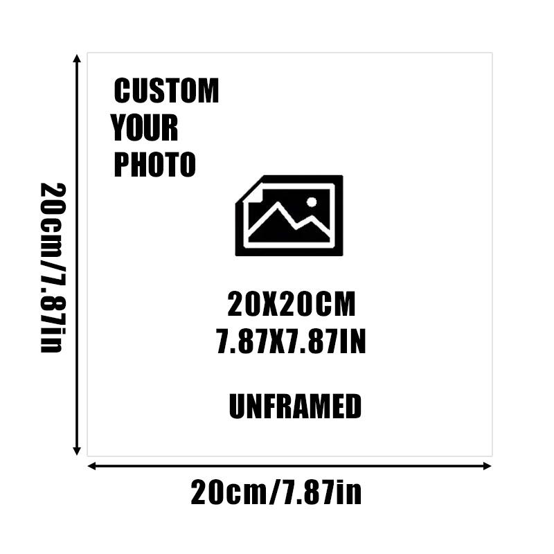 

Индивидуальная картина на холсте HD Печать Индивидуальная ваша картина Персонализированный художественный постер Фото для животных Фигурка Свадьба Семья 20x20cm