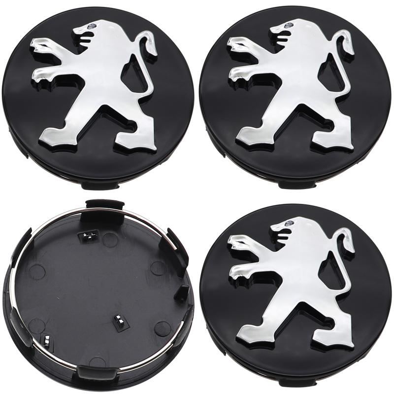 4pcs 60mm Peugeot logo Car wheel emblem Wheel Center Hub Cap auto Rim refit dust-proof badge covers sticker styling accessories