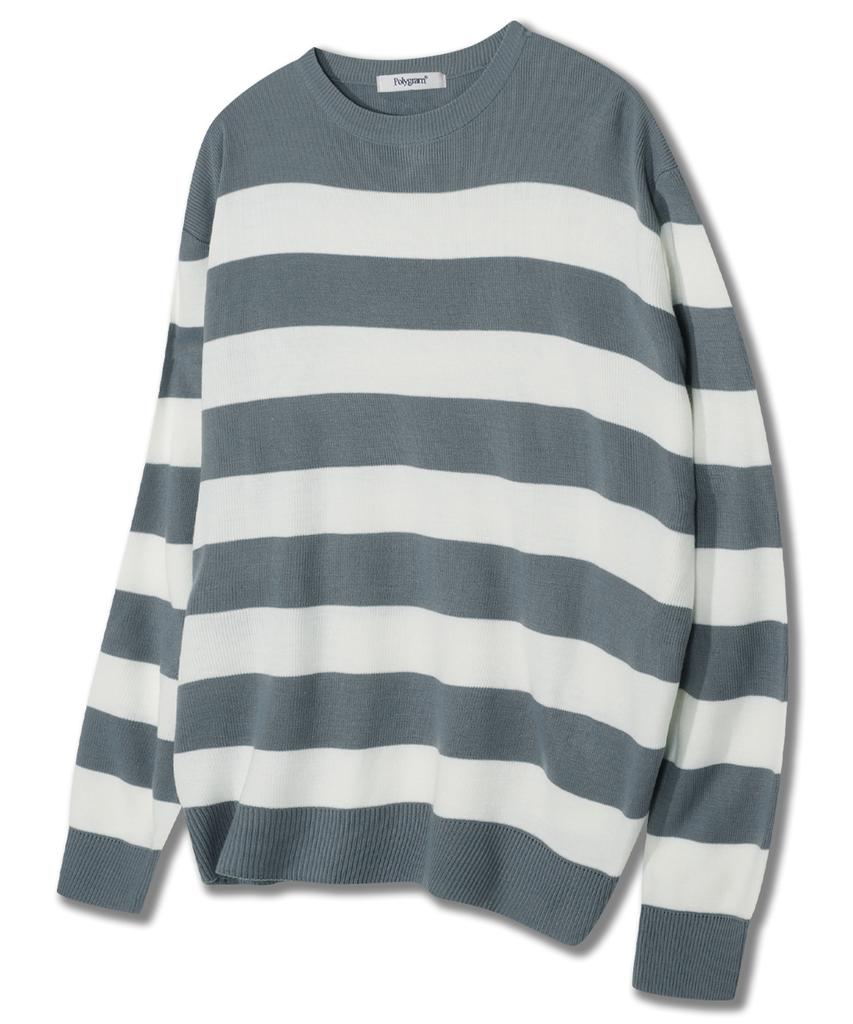 POLYGRAM Tick Stripe Crew Neck Knit - 3 Colors