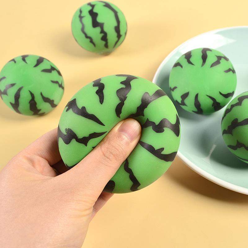 NEW Simulated Fruit Stress Relief Squeeze Toy TPR Watermelon Flour Ball Soft Toy Office blind box Stress Relief Finger Toy