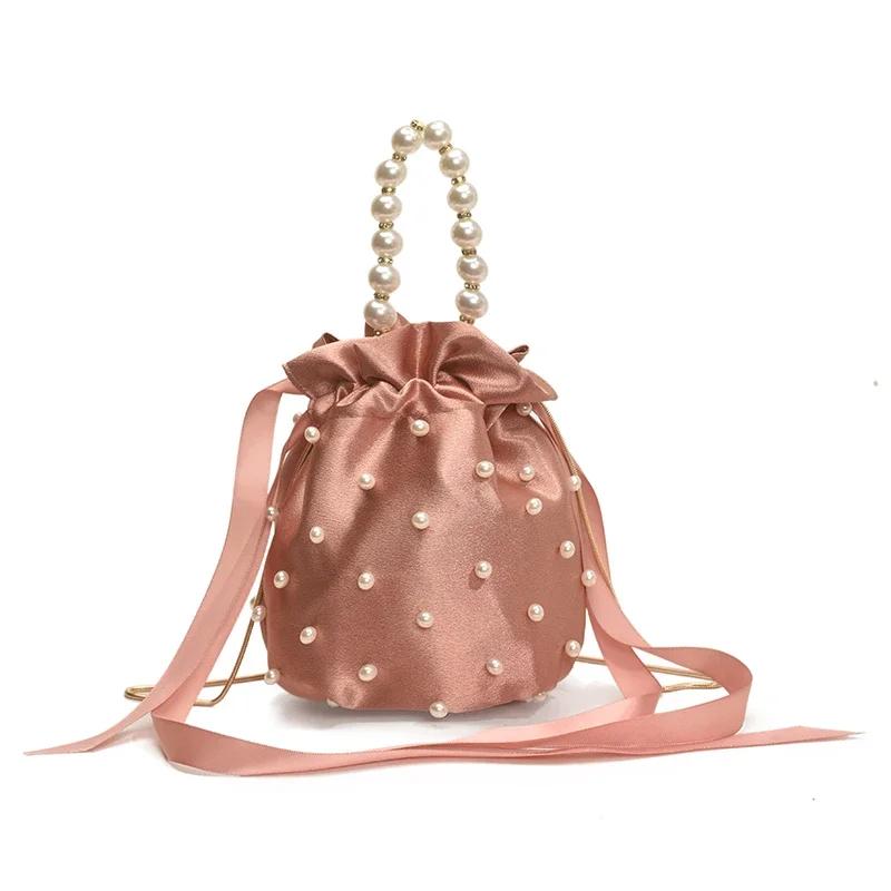 Fashion Beading Design Sweet Shoulder Bags Hot Sale Exquisite Versatile Crossbody Bags Elegant String Light Luxury Ladies Bag