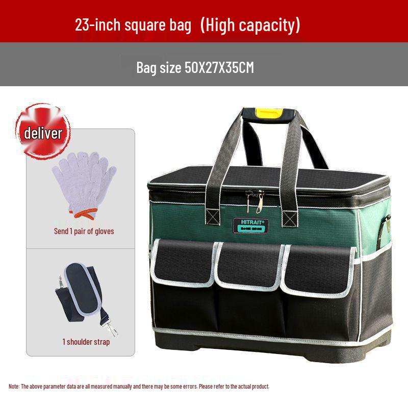 Telescopic Tool Bag: Durable, Wear-Resistant Canvas with Wheels, Large Capacity for Electricians