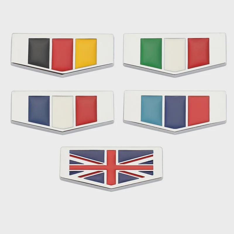 Car Sticker Italy Germany France England Flag Badge Emblem Decals for CAMA-RO Chevro-let Chevy Camaro Cruze Bumblebee Captiva Aveo