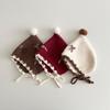 Thickened Baby Knitted Hat Bowknot Winter Baby Hat Cute Toddler Pointed Beanie Cap  for Newborn