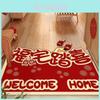 Diatomite Door Mat Entryway Rug With Celebratory Patterned Letter Print For Living Room Decor