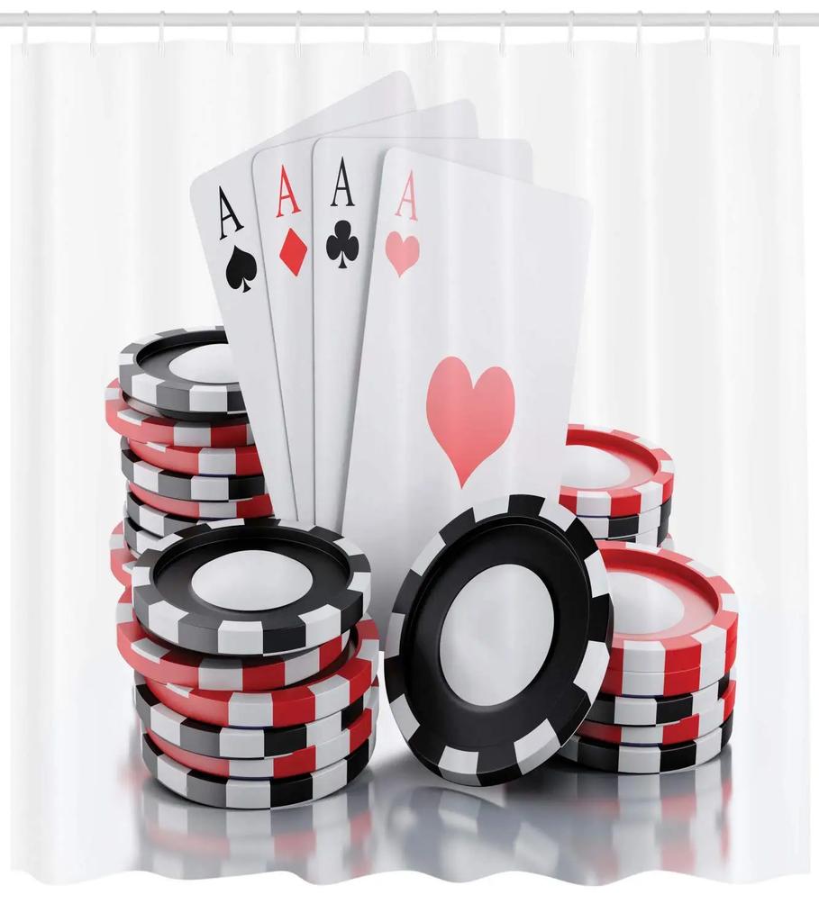 Pokerové vodotěsné sprchové závěsy Látka do koupelny Sprchový závěs Hrací karty Hotel Domov Kolej Vany Závěsy Dekorace