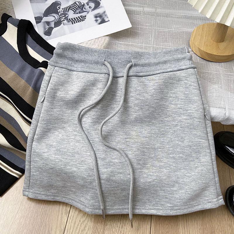 

Пикантная облегающая юбка с высокой талией: Лето 2025 А-силуэт в стиле йоги с кулиской 4XL серый