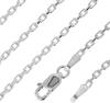 [Shinjuku Gin no Kura] Azuki Chain, Double-Cut, 40-60cm (55cm) Long, Approx. 1.8mm Wide, Sterling Silver 925 Necklace, Men's, SV, Chain Only
