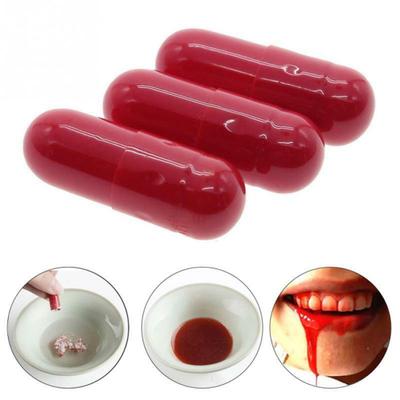 Funny Horror Vampire Fake Blood Capsules Pill Joke Prank Trick Halloween Props