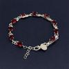 Fashion silver color red stone bracelet men and women fashion jewelry birthday jewelry
