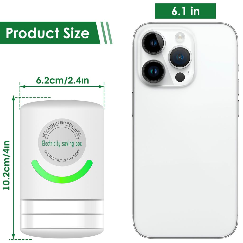 Electricity Energy Saver Electricity Saving Box 90-250V Green Energy-saving Electrical Socket Adapter Compatible with US Plug