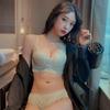 Natal Year Red Underwear Set Women's Small Breasts Gathered Up Support No Steel Rim Bra Closed Breast Adjustment Bra