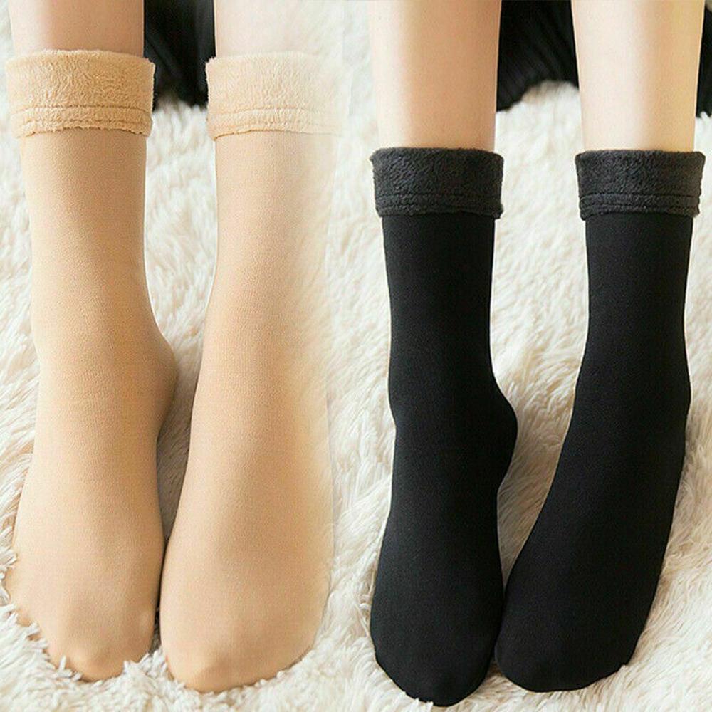 4 Pairs Women Lady Winter Snow Boot Socks Warm Plush Thermal Socks Thick Fleece