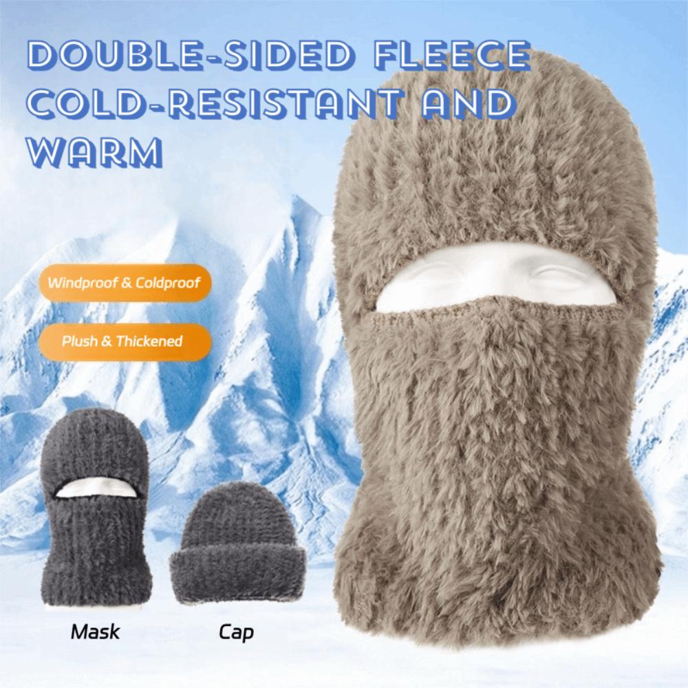 Neck Warmer Full Face Pullover Cap Thickened Ski Knitted Mask Casual Winter Balaclavas Cap Outdoor