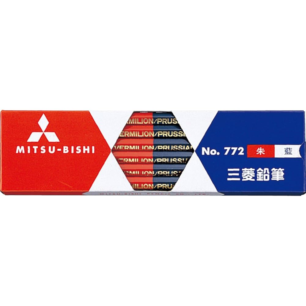 Цветные карандаши Mitsubishi Нет. 772 Вермилион 5:5 шестигранных валов, 1 дюжина K772