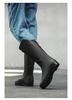 Unisex High-Top Waterproof Rain Boots - Lightweight, Non-Slip, Long Rubber Overshoes for Outdoors