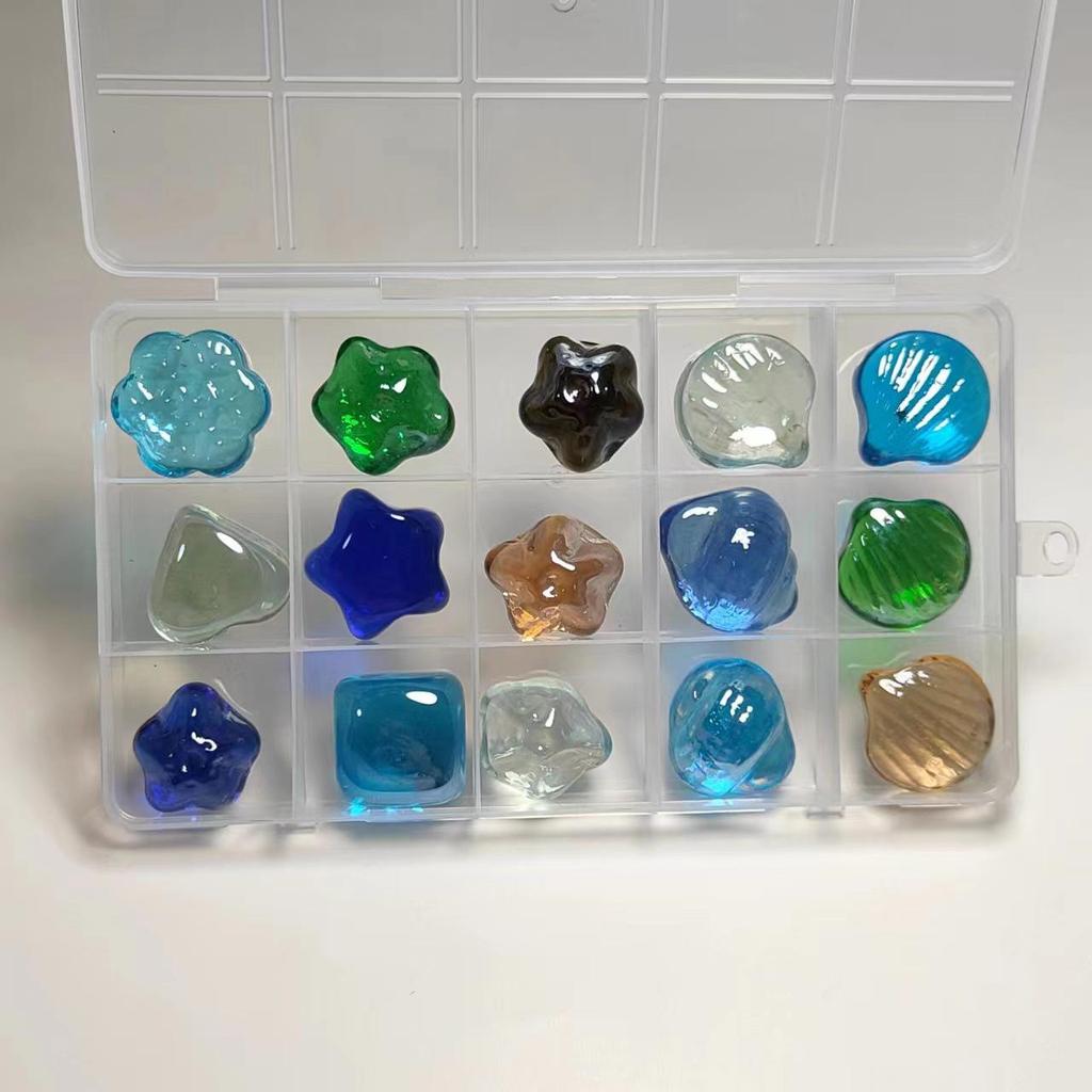Colored Matte Frosted Glass Beads for Vase or Fish Tank Decoration