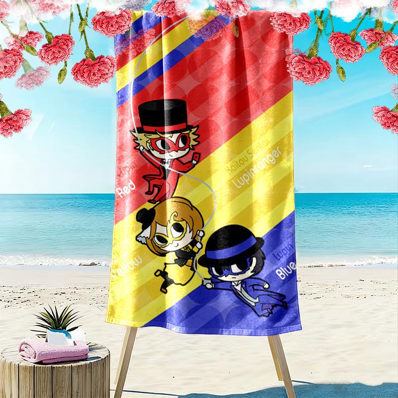Lupin the Third 2D Flat Print Beach Towel, Large Soft Quick Dry Towel for Beach Camping SwimmingXSTJ0915428