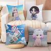 Anime Miss Kobayashi's Dragon Maid Pillow Case Anti-dustmite Pillowcase Invisible Zipper Silky Short Plush Sofa Cushion Cover