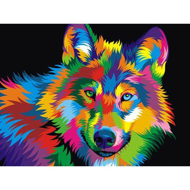Oljemaleri DIY 5D Diamantmaleri Korssting Tiger Diamantbroderi Dyr Helrund Harpiks Rhinestones Mosaikk Hjemdekor
