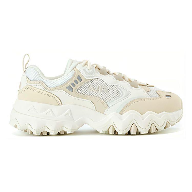 Fila Oakmont 3 Fabric Synthetic Leather Tpu Comfortable Versatile Low-Top Casual Shoes Women Sneaker Beige F12W332105FWA