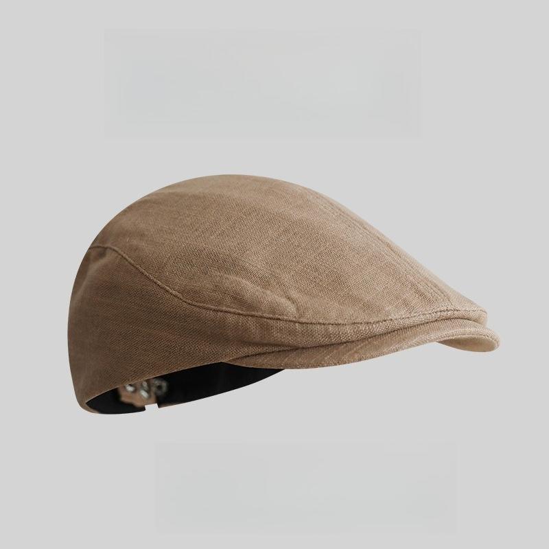 

Summer Thin Cotton Linen Forward Cap For Men Women Japanese Literary Retro Newsboy Cap Fashion British Style Peaked Hat