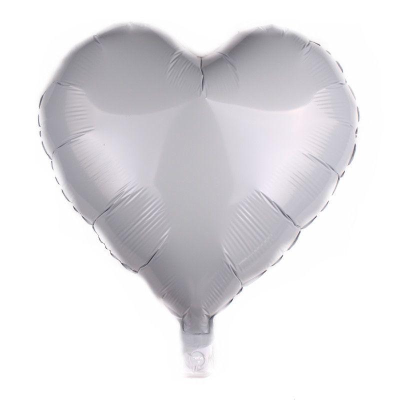 Colour Solid 18" Foil Balloons Heart Star Round Shape For Wedding Birthday Party