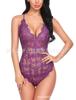 Sex Suit Sexy Women's Pajamas Deep V Perspective Lace Suspender Onesie Multi-color Bedroom Underwear Waist Suit