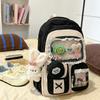 Schoolbag fresh and sweet large-capacity transparent pain bag backpack female Japanese high-value junior high school students backpack wholesale