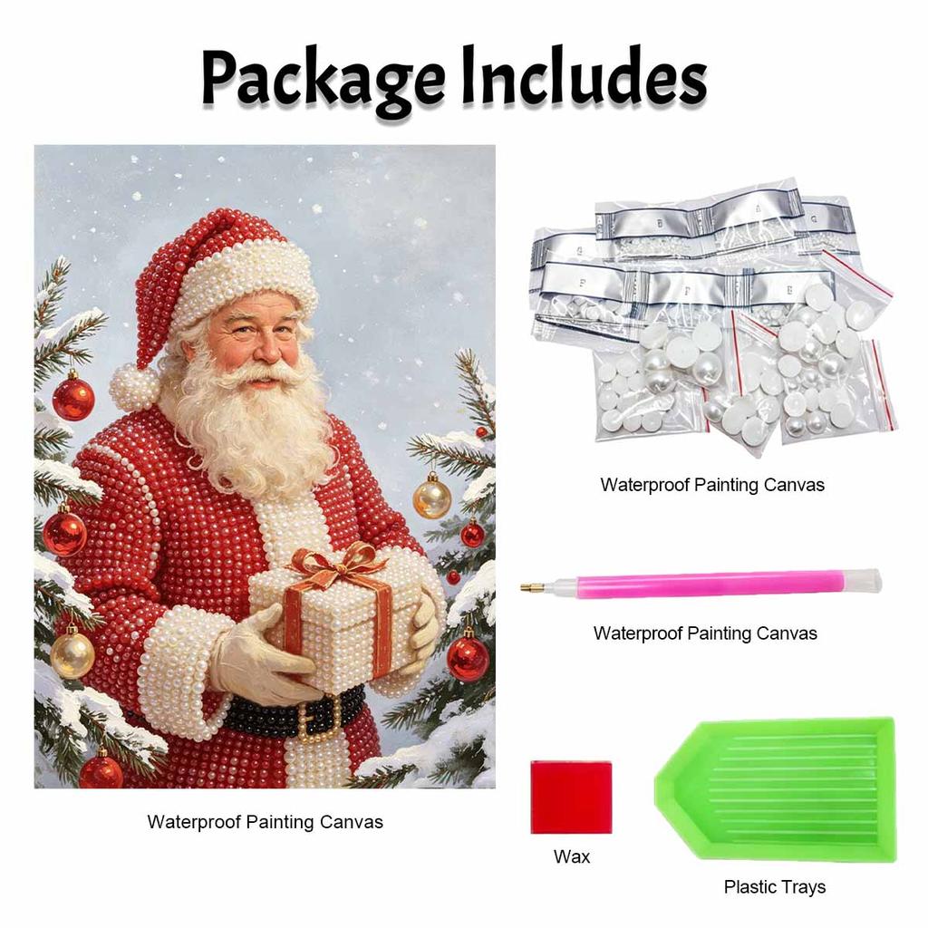 Christmas Pearl Painting Kit Handmade DIY Santa Claus Gift Home Decoration Painting