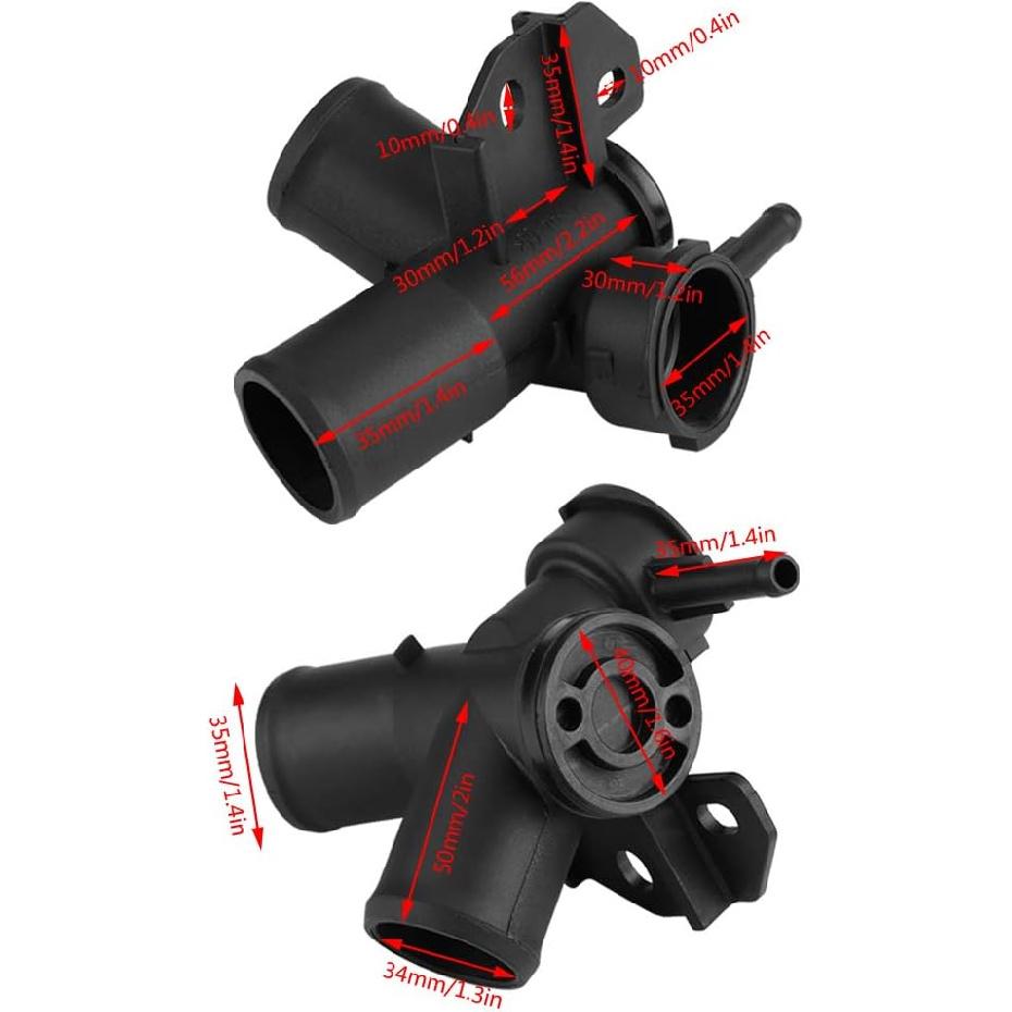 21501-9HA0A Inline Radiator Filler Neck, Keenso Car Radiator Filler Neck Water Outlet Flange for Nissan Altima 2.5L L4 2007-2012