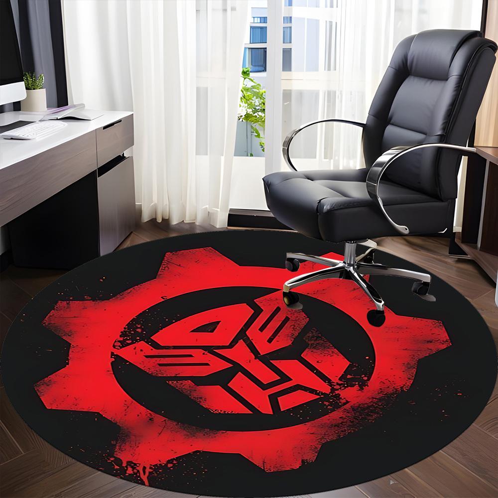 1pc Transformers Office Round Area Rug, Under Office Chairs Bedroom Living Room Home Decor a0926124