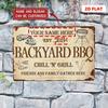 D Flat Pc Personalized Name Text BBQ PlaqueCustom Rustic Xcm Backyard Outdoor Kitchen Gift (For Decoration Only)