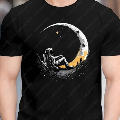 Men's Summer Graphic Tee - Premium Cotton Short-Sleeve T-Shirt Retro Streetwear & Casual Fashion Print Breathable Printed Tops