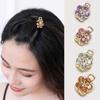 4Pcs Mini Rhinestones Flower Hair Claw Clips Non Slip Grip For Thick Hair Strong Hold Hair Jaw Clip Hair Accessories