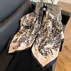 Square scarf 91CM large square scarf imitation silk satin scarf temperament women's shawl scarf headscarf windproof silk scarf thin