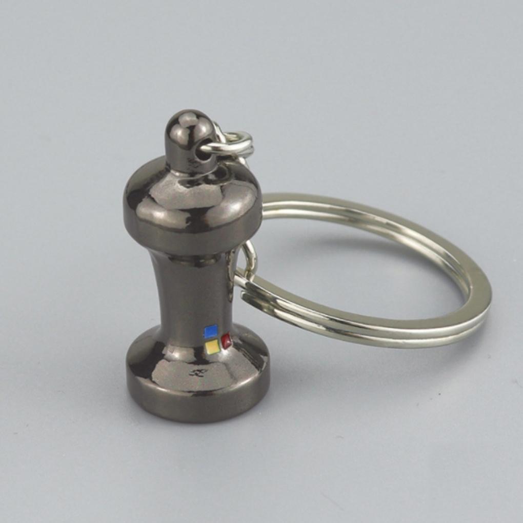 Conjunto de Chaveiros Tamper de Café 2 peças (Preto) Porta-chaves AirPod