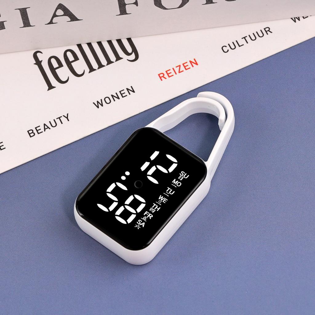 1-2PC Keychain LED Digital Electronic Watch Night Light Touch Digital Watch Students Luminous Keychain Pocket Watch Kids Gifts