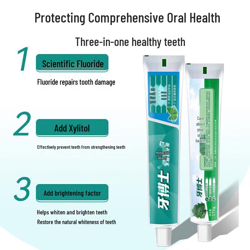 Dr. Denti Xylitol & Dual-Effect Toothpaste Bundle with Toothbrushes