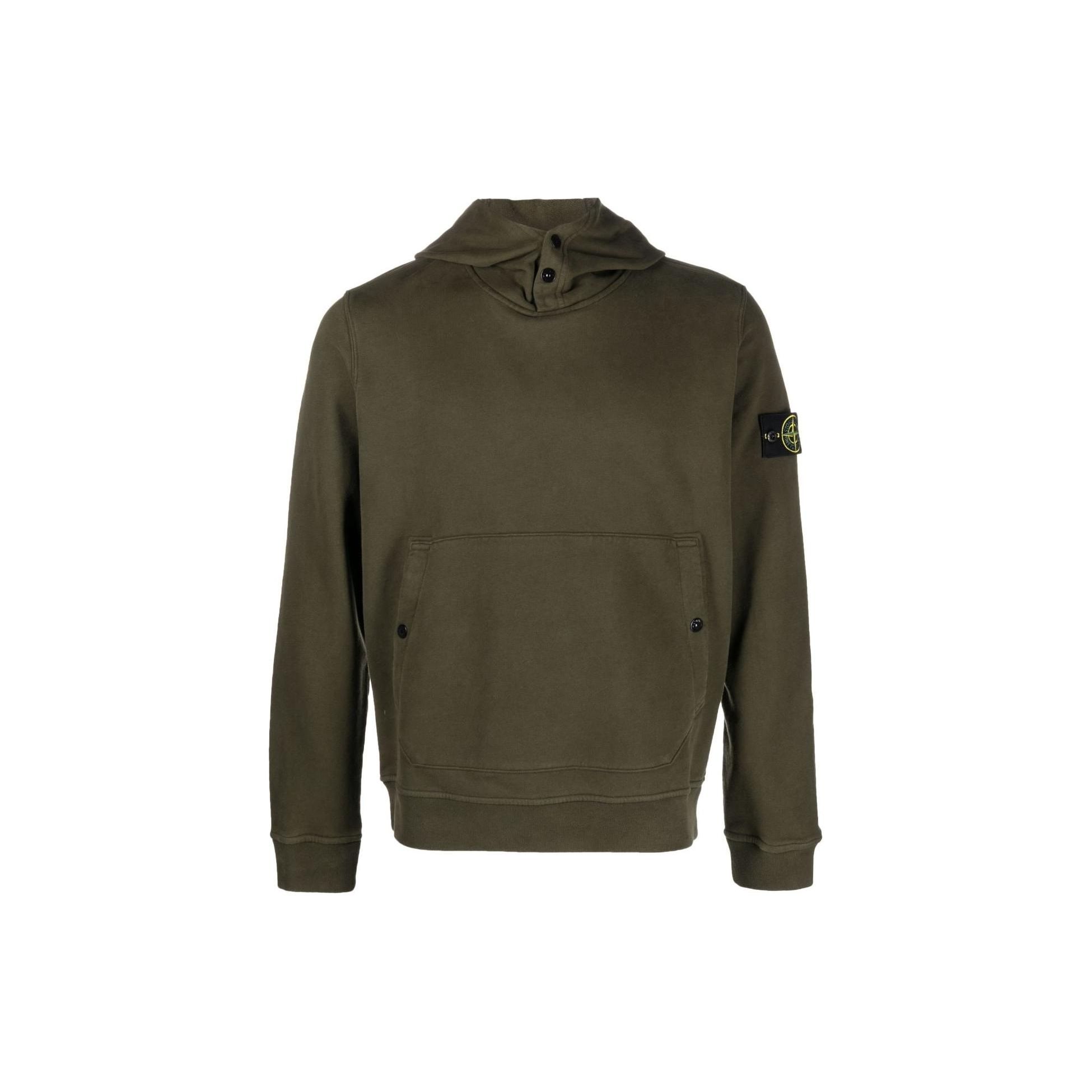 Stone Island Effen Kleur Met Capuchon Lange Mouwen Pullover Sweatshirt Heren sweatshirts Groen 791561720-V0058 L