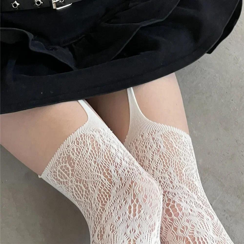 Sexy Damen Strapse Hohlstrümpfe Damen Spitze Jacquard Lange Netzstrümpfe Strümpfe Blumen Strumpfhosen Leggings Strumpfhosen