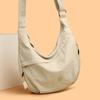 Trendy Solid Color Messenger Bag New Large Capacity Shoulder Bag Casual Dumpling Bag