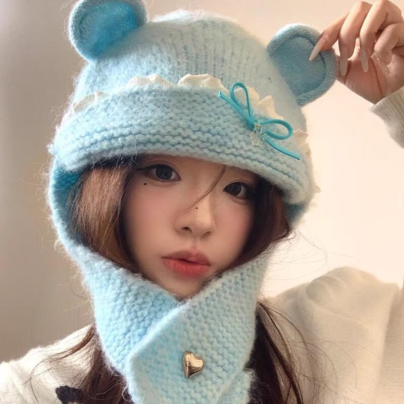 Cute Bear Ear Winter Knitted Hat