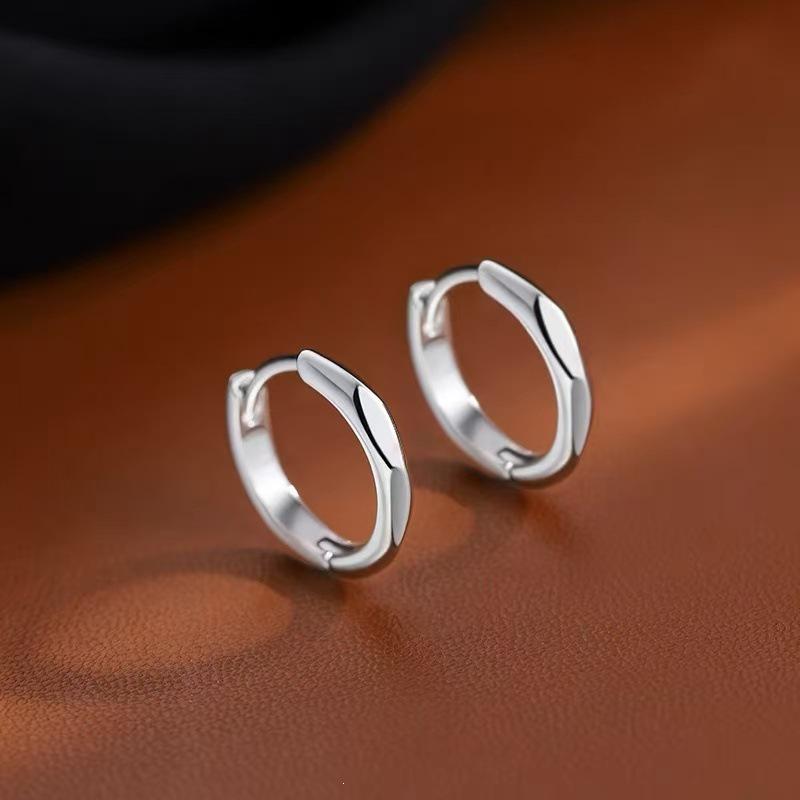 2024 New High-End Irregular Hoop Stud Earrings - 925 Sterling Silver for Women
