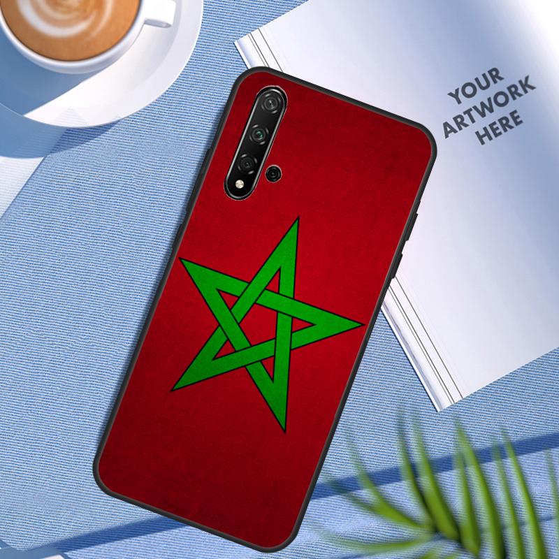 Morocco Moroccan Flag For Huawei Nova 11 12i 3i 7i 8i 9 10 SE Y60 Y61 Y70 Y72 Y73 Y90 Y91 P20 P30 Pro P40 Lite Case