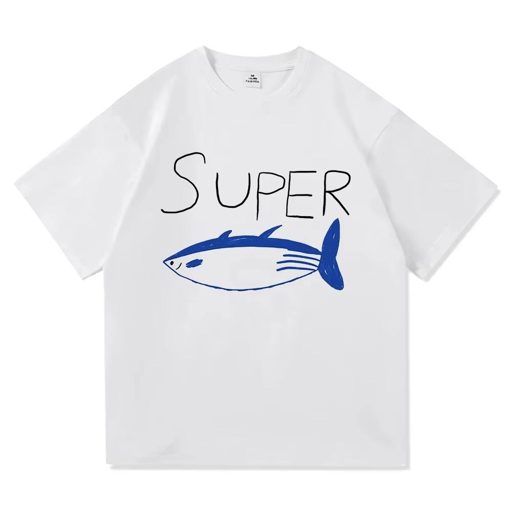 Jin Super Tuna Fish T Shirt Kawaii Retro Fashion Men Women Clothing Harajuku High Quality Tops Cloth Daily Wear Cool Top 4XL
