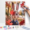 Disney Autumn Judy Hopps Oil Painting Kit Home Bedroom Wall Decor Handmade Gift for Art Lovers Wall Hanging Decor Painting Crafts DIY
