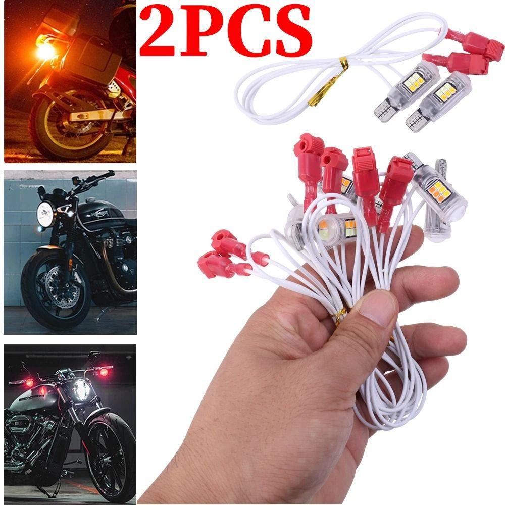 

2Pcs Car Accessories Motorcycle Turn Signal Daytime Running Tail Lamps New T15 LED Light